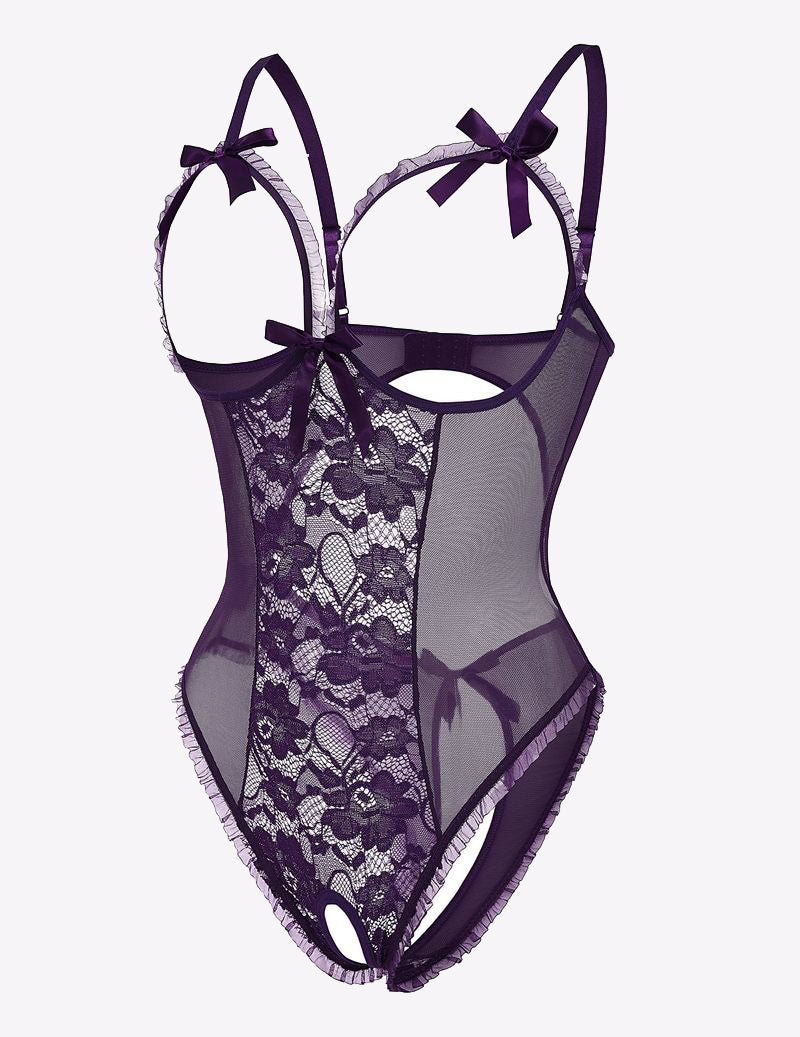 Bodysuit mit ausgeschnittenen Cups aus Spitze