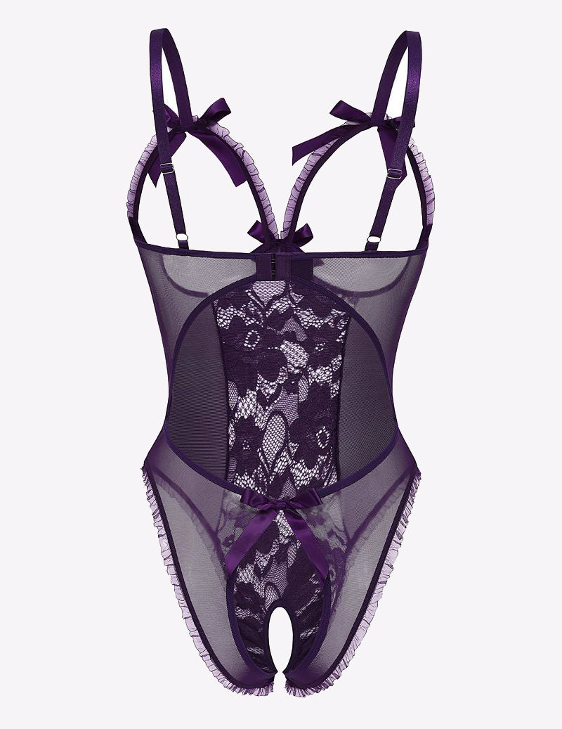 Bodysuit mit ausgeschnittenen Cups aus Spitze