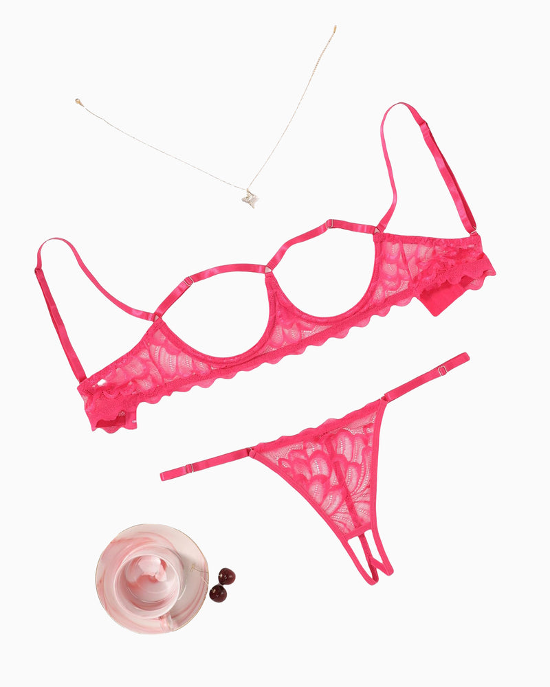 BH und Höschen 2 Stück Spitze Dessous Set