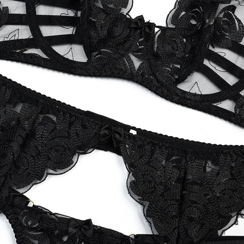 Alexa 3-teiliges Dessous-Set | KissHuts® Sexy Unterwäsche