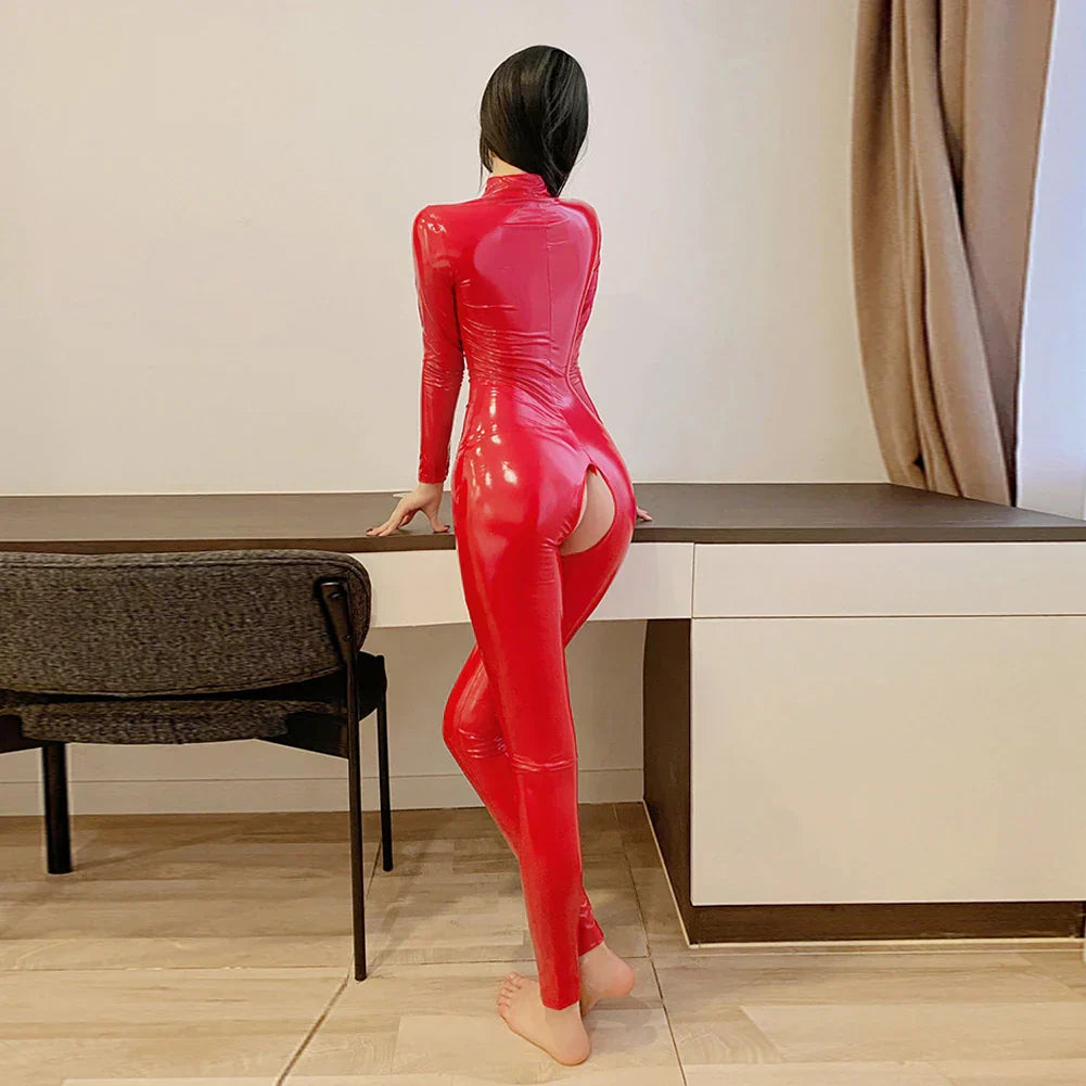 Verführerischer Latex-Bodysuit mit Reißverschluss - KissHuts®