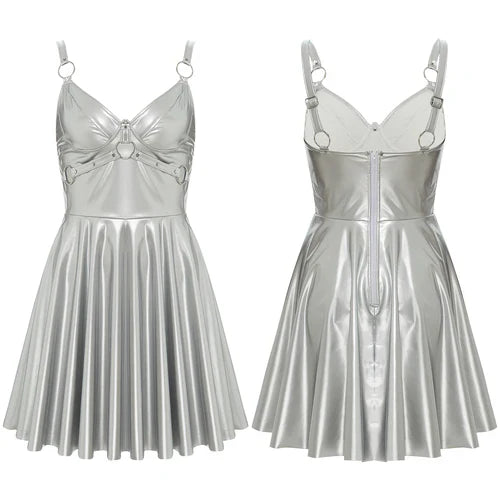 Verführerisches Glänzendes Leder-Latex-Kleid | KissHuts®