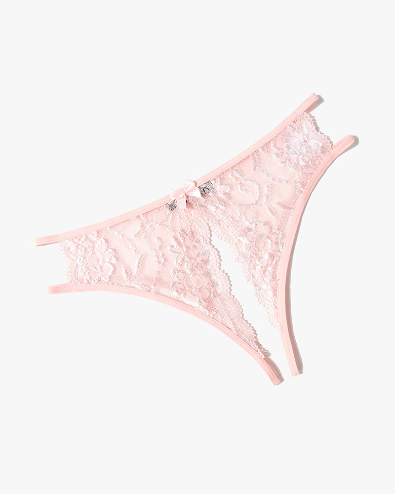Spitzenhöschen Floraler Spitzen-Slip mit Schleife