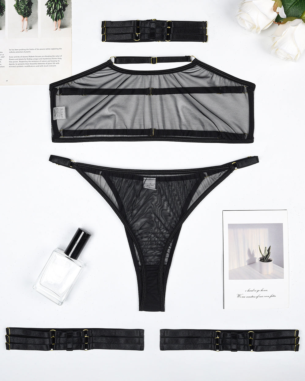 2er-Pack Mesh-BH und -Tanga-Set
