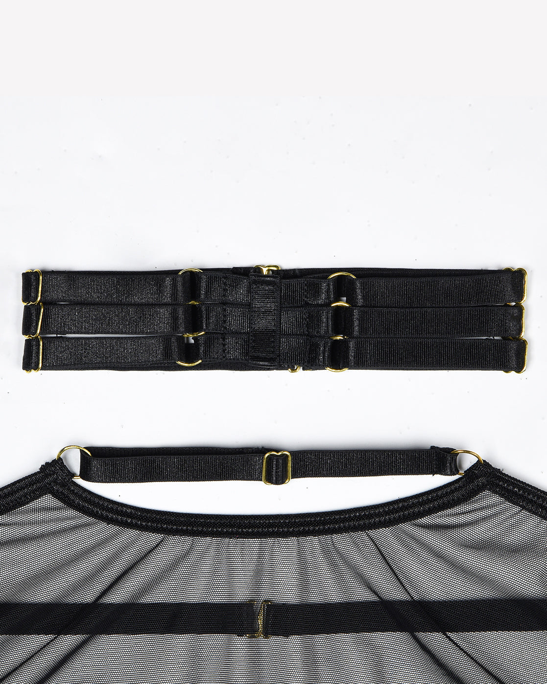 2er-Pack Mesh-BH und -Tanga-Set