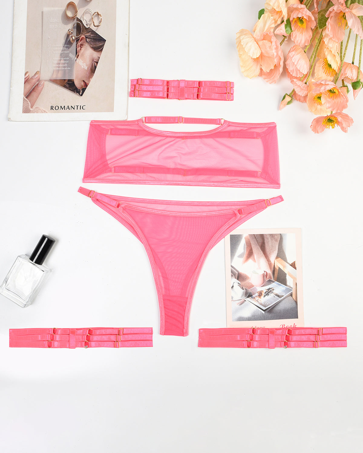 2er-Pack Mesh-BH und -Tanga-Set