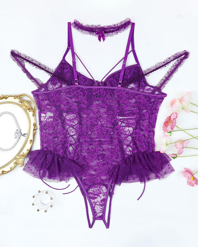 Bodys mit transparenter Spitze in Übergröße