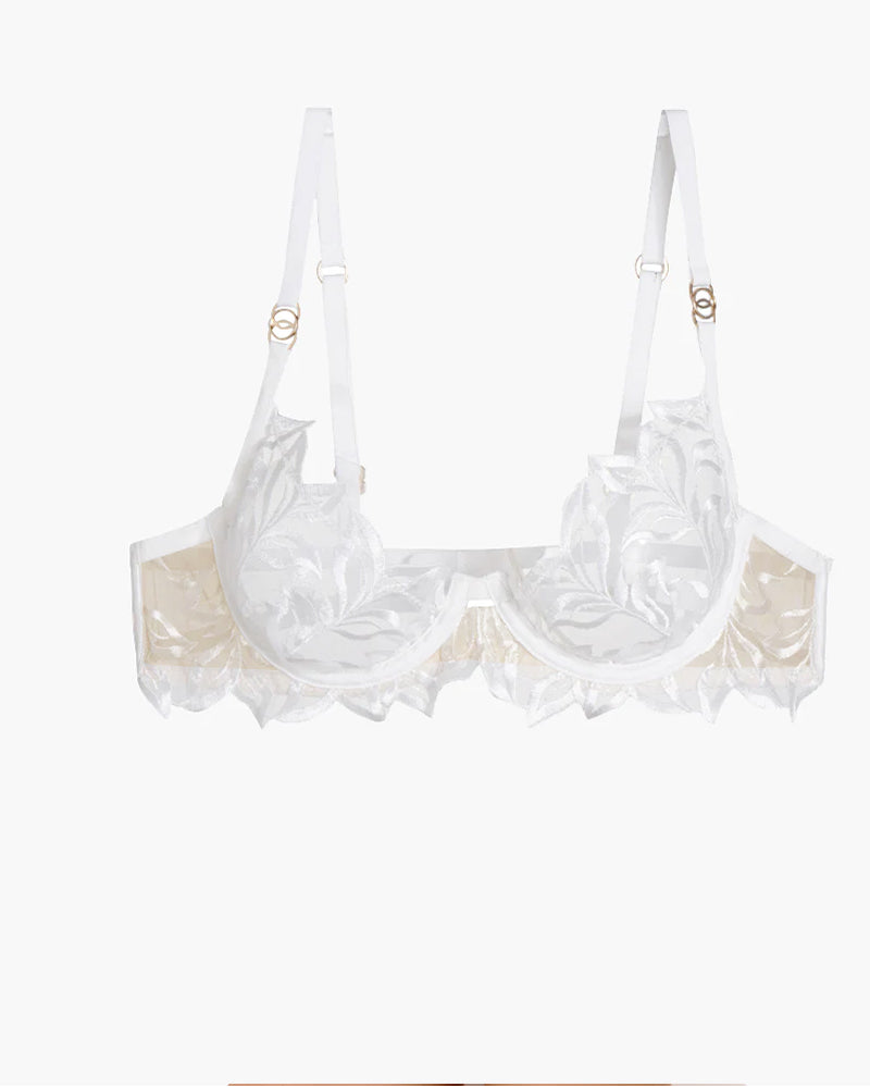 Bestickter Spitzen-BH und -Tanga 2er-Set