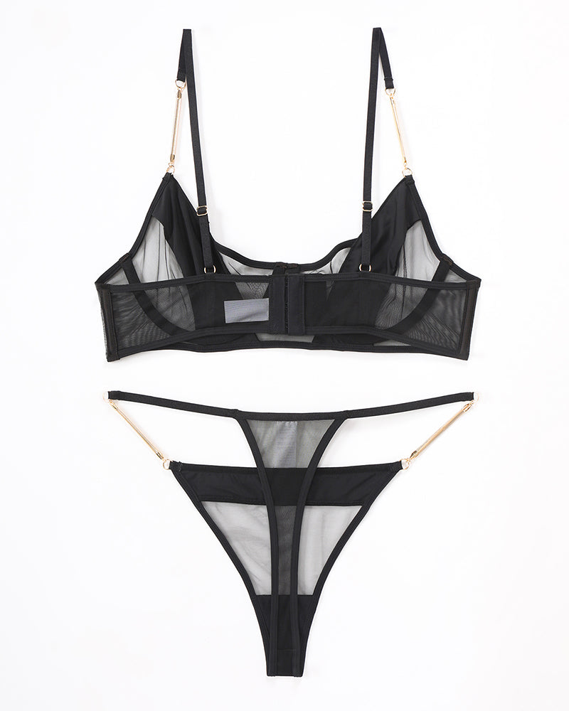 Push Up Ketten-BH und Tanga Set