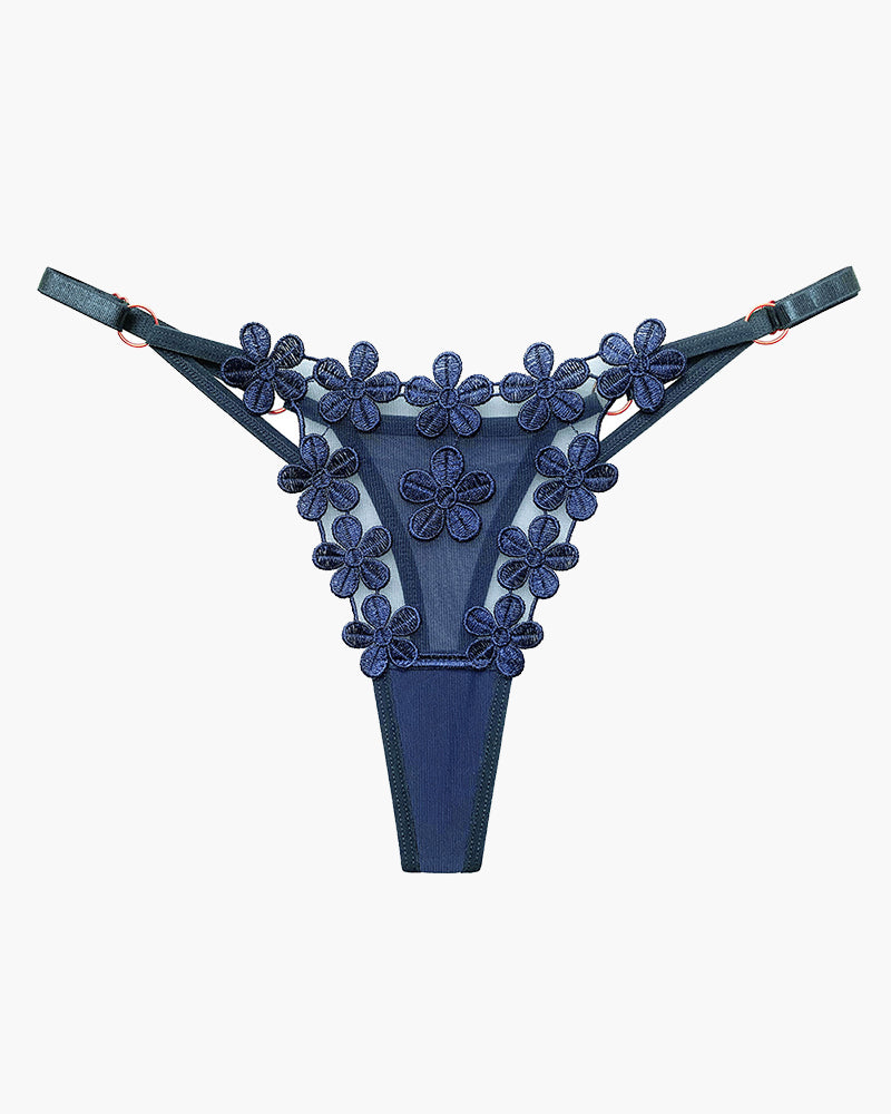 Blumenstickerei Mesh Spitze Höschen