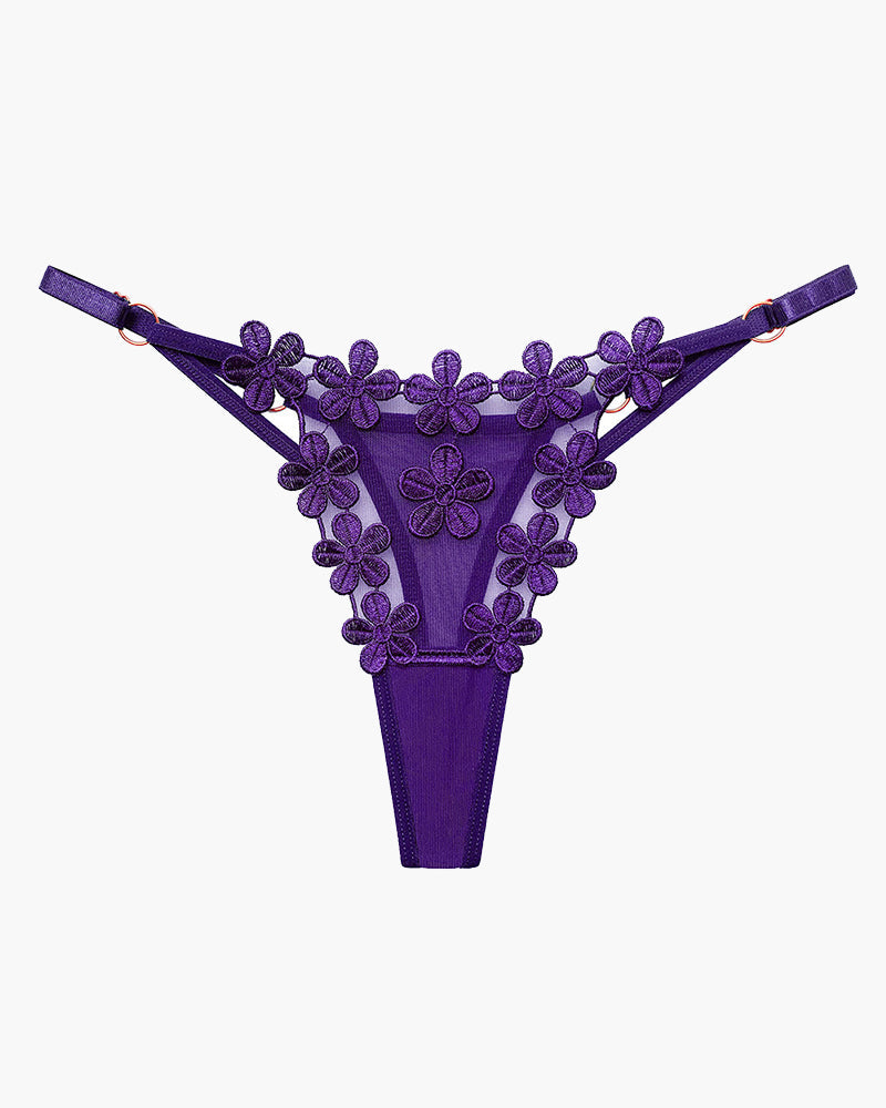 Blumenstickerei Mesh Spitze Höschen