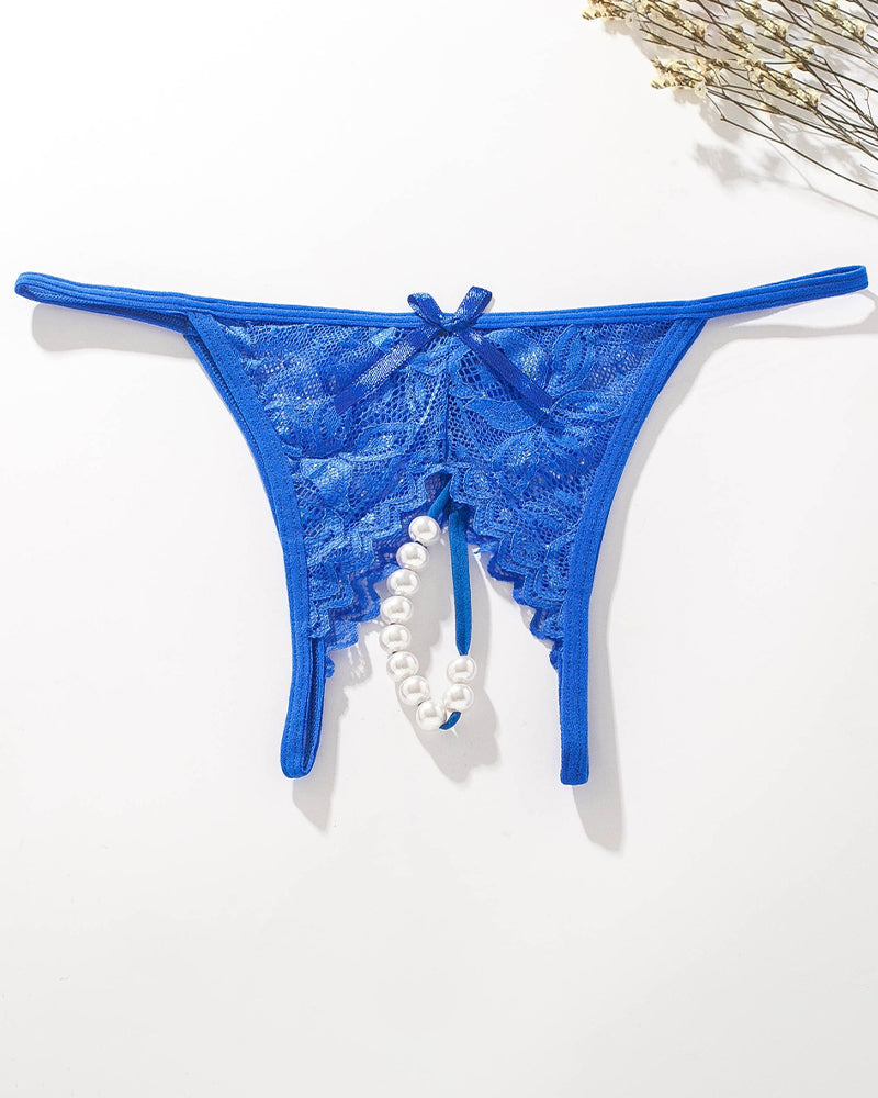 Spitze Perle G-String Niedriger Aufstieg T-Back Tanga