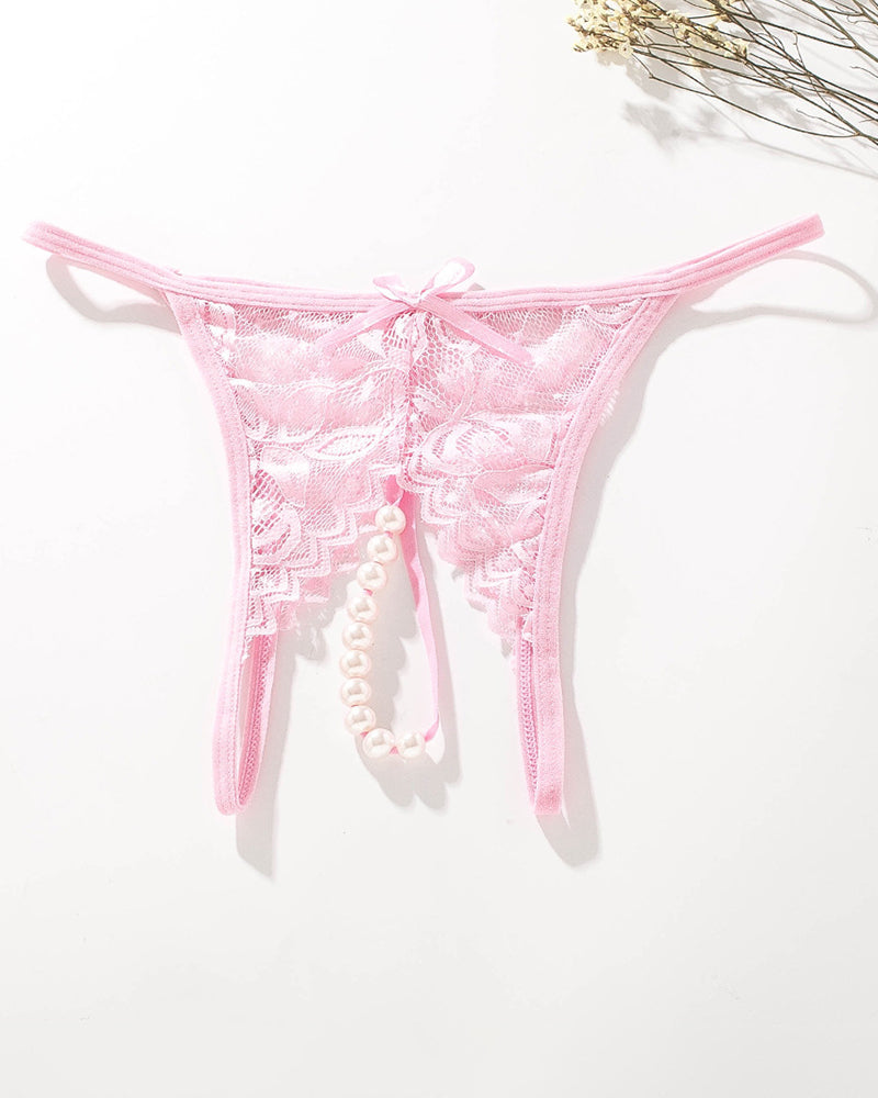 Spitze Perle G-String Niedriger Aufstieg T-Back Tanga