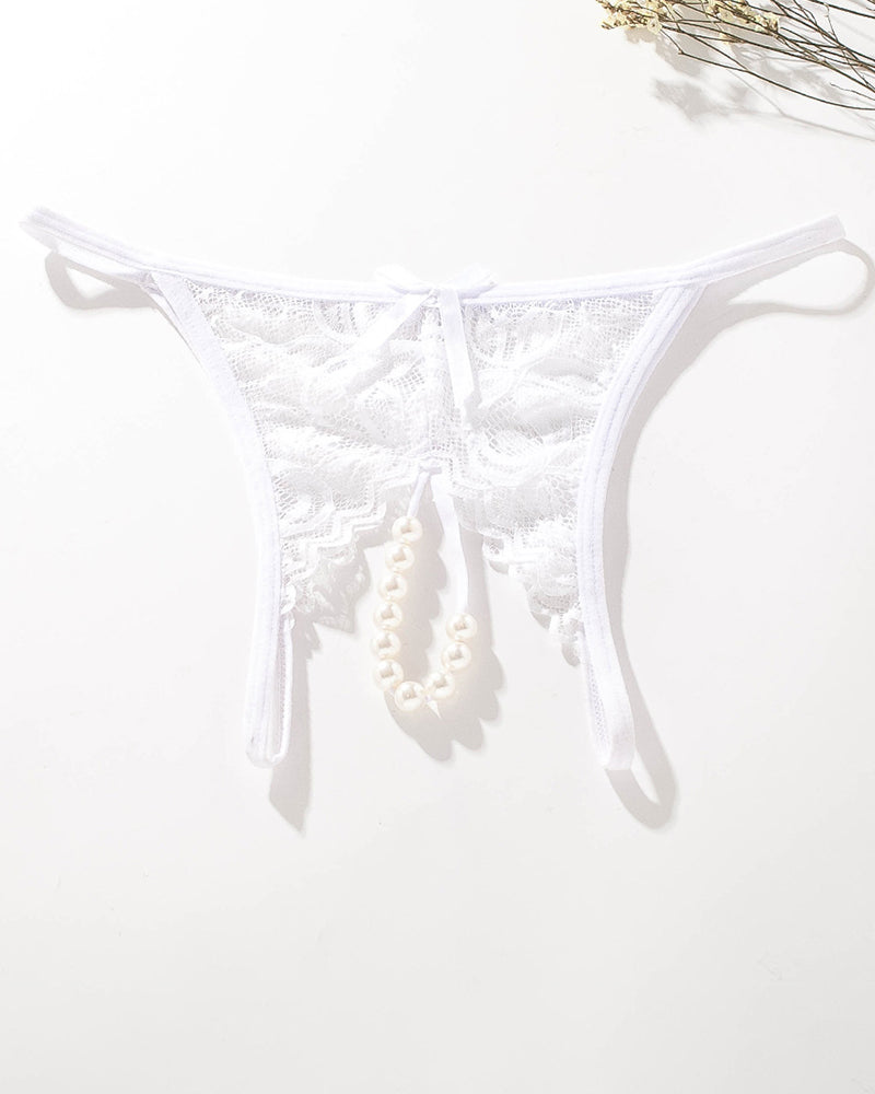 Spitze Perle G-String Niedriger Aufstieg T-Back Tanga