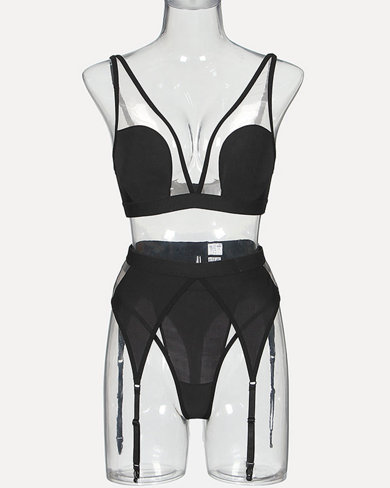 Exotische Handschuhe Mesh-Dessous-Sets