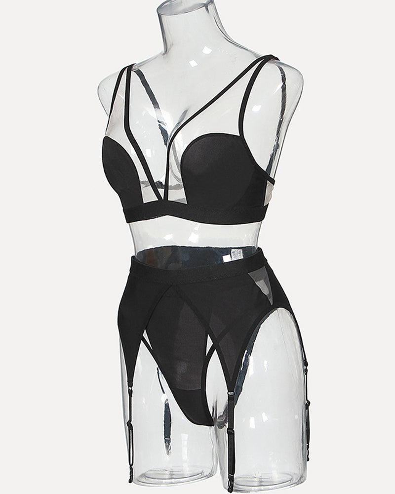 Exotische Handschuhe Mesh-Dessous-Sets