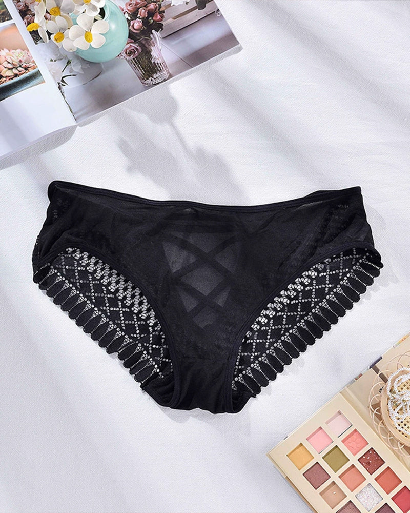 Plus Size Spitzen-Dreieckshöschen