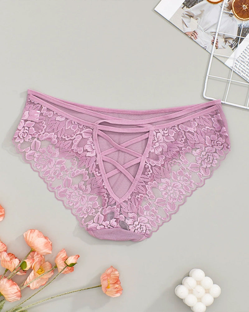 Plus Size Spitzen-Dreieckshöschen