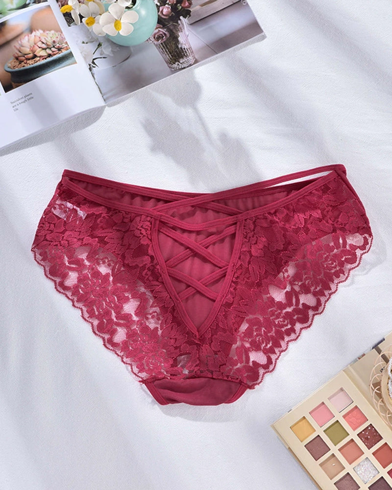 Plus Size Spitzen-Dreieckshöschen
