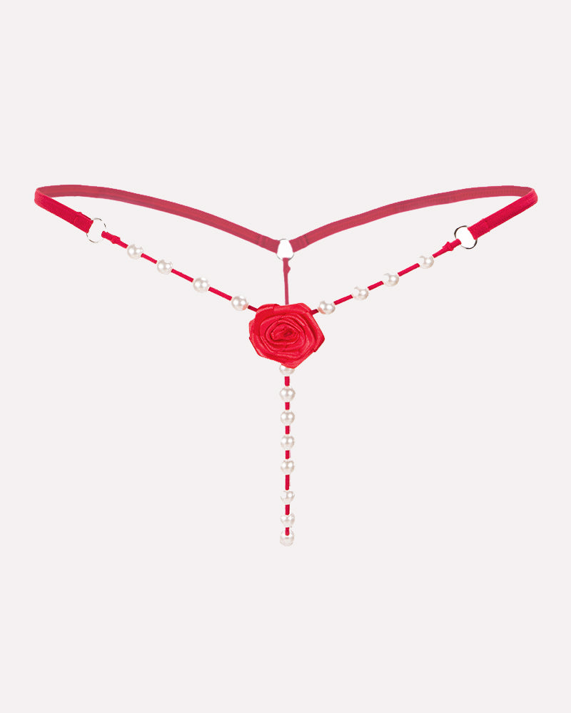 Perle Rose Durchsichtiges Tanga-Höschen