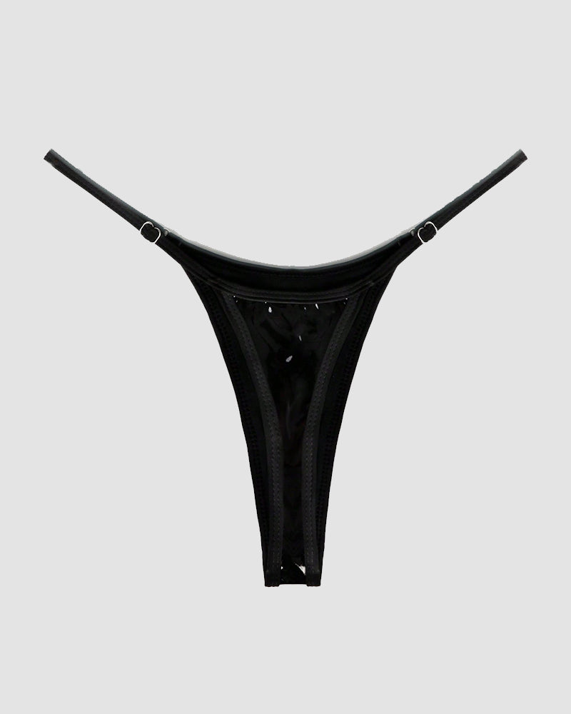 Riemchen-Tanga aus Leder
