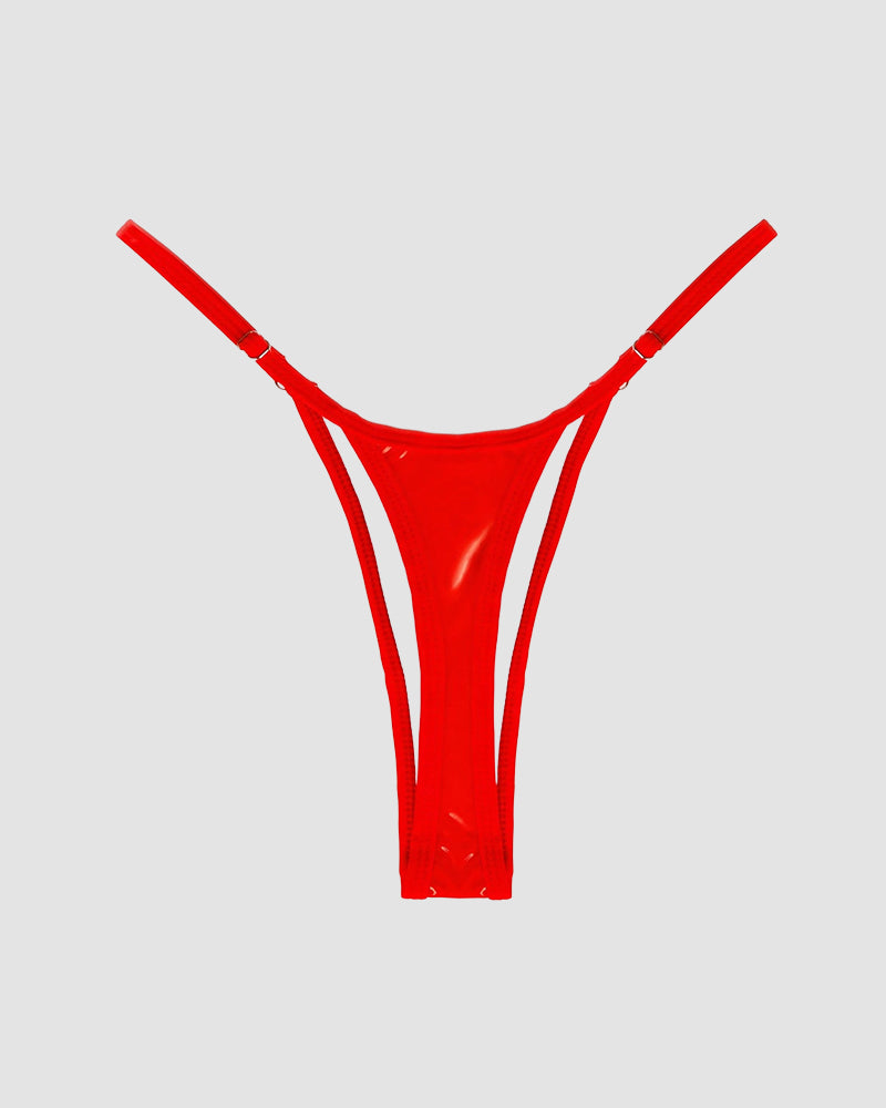 Riemchen-Tanga aus Leder