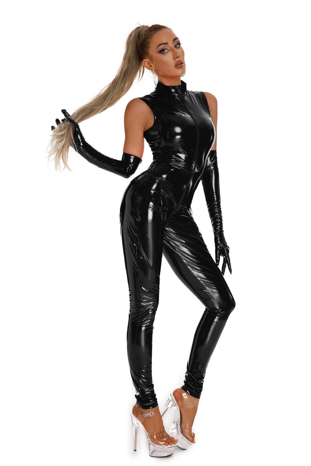 Sexy Lara Wetlook Catsuit von KissHuts® - Verführerisch und Atemberaubend