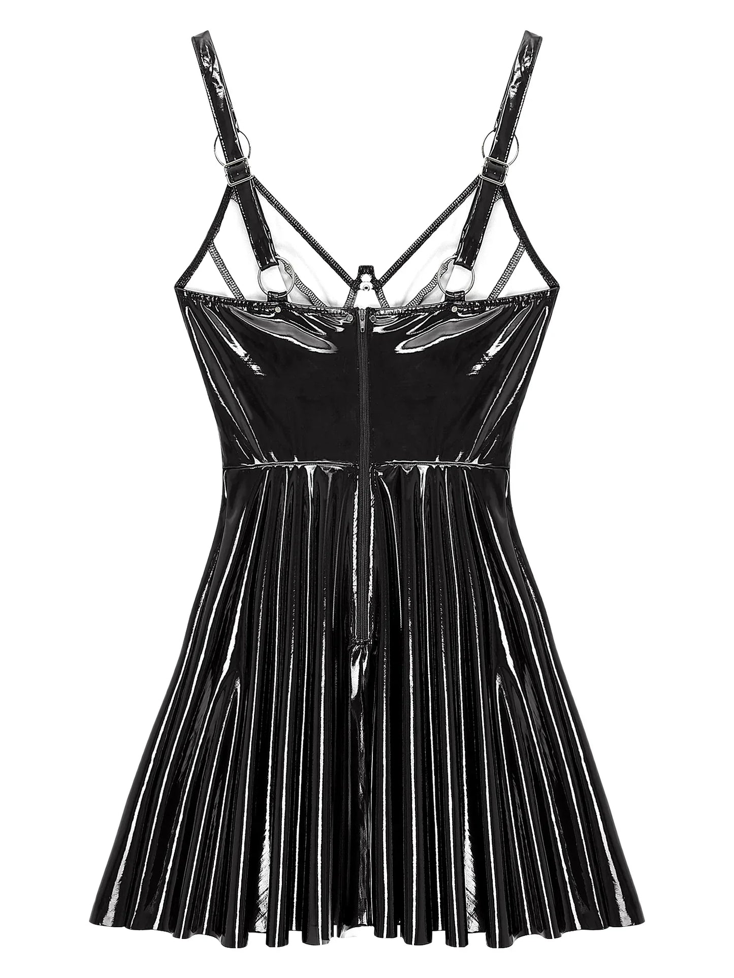 Verführerisches Glänzendes Leder-Latex-Kleid | KissHuts®