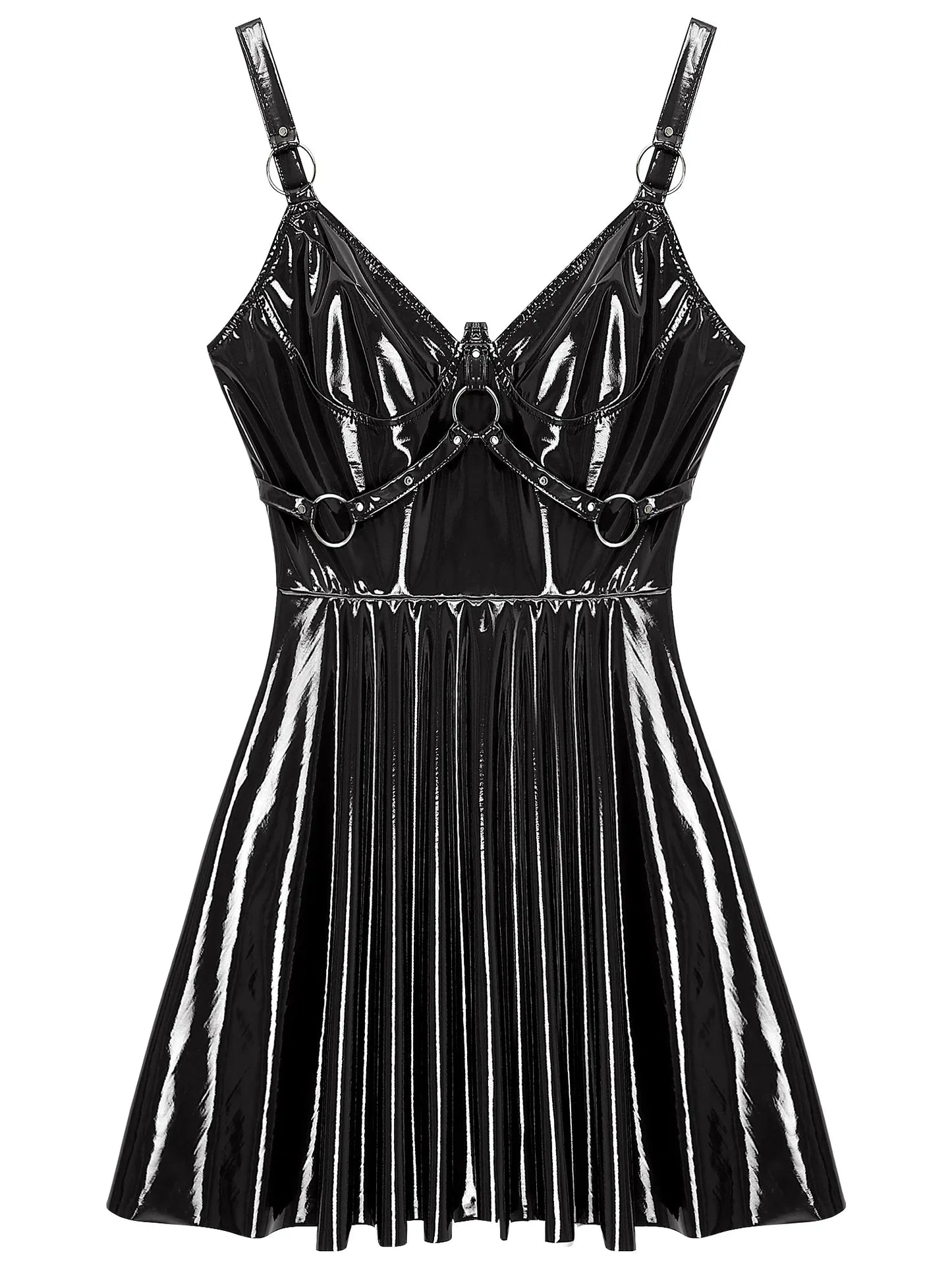 Verführerisches Glänzendes Leder-Latex-Kleid | KissHuts®