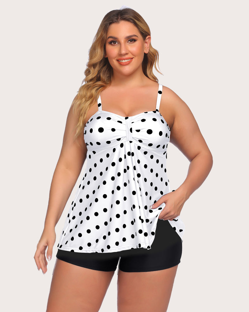 Leopard Tankini Set Badeanzüge mit Shorts
