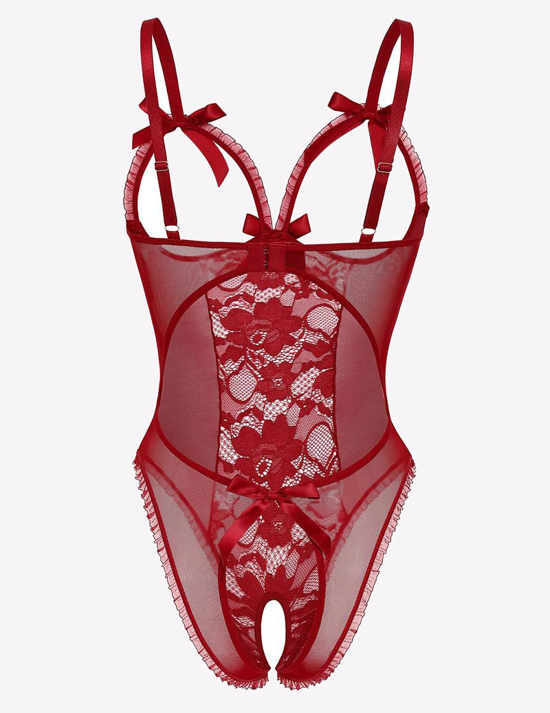 Bodysuit mit ausgeschnittenen Cups aus Spitze