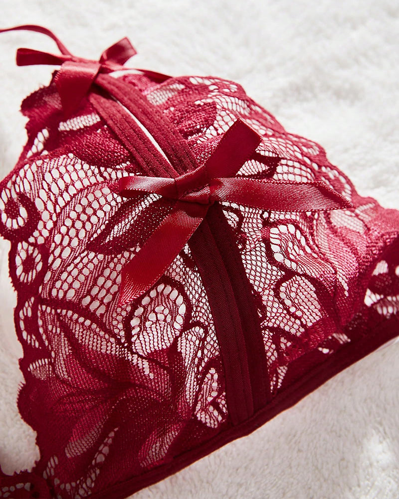 BH und Panty Set Halter Lace 2 Stück Set