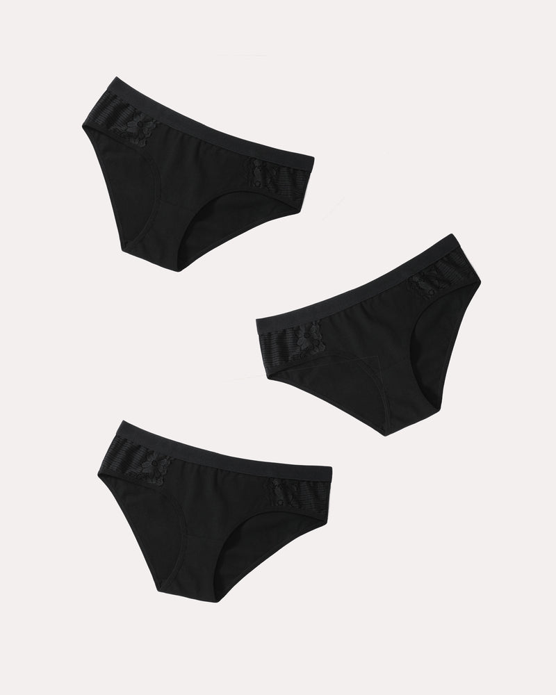 4 Stück-Baumwoll-Hipster-Tanga-Slip Bikini-Höschen