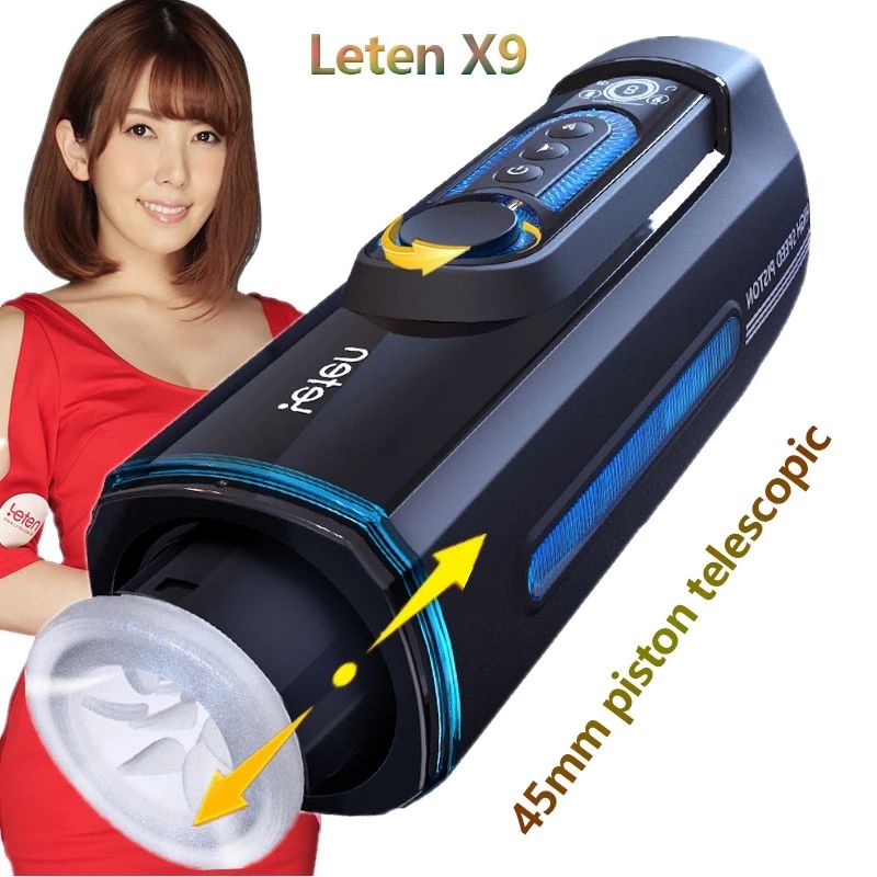 Acmejoy - Leten X9 IV Upgraded Piston Thrust Combination Heated Male Stroker mit kostenlosem Schmiermittel
