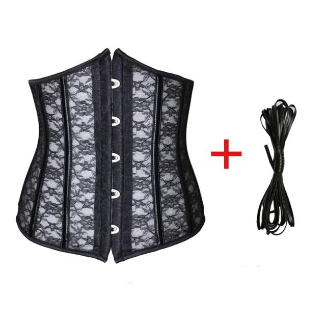 Gothic Unterbruststück schwarz