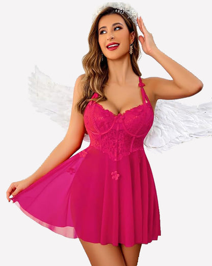 Push Up Spitze Druck Boudoir Dessous