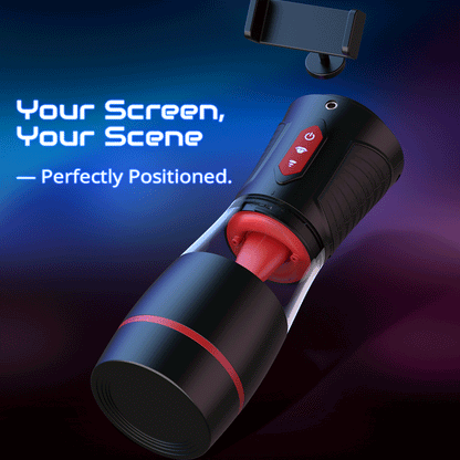 Acmejoy - 【Partner Play】LickMe Phone Holder 4 Sauger 7 Zungenleckende Stimme Funktion Männlicher Stroker Masturbator