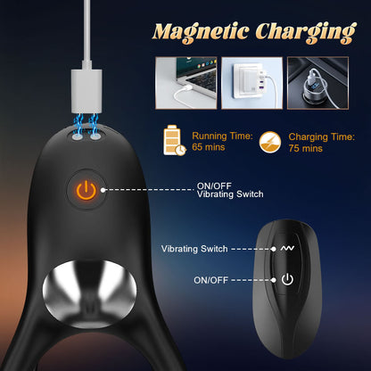 Skyhawk - 10 Vibrationen Penis Ring & Hülse 2 IN 1 für Paare