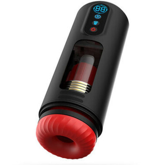 Acmejoy - 9 Teleskopische Vibration saugen beheizte Flugzeug männliche Stroker