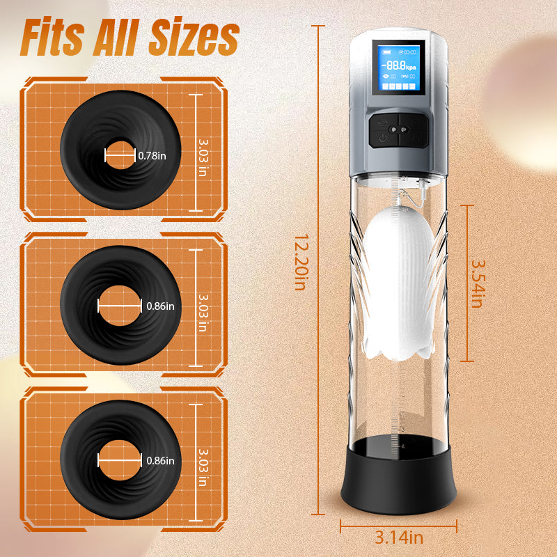 Acmejoy - Robert 2 IN 1 Leistungsstarke vibrierende Masturbator Penis Pumpe mit manuellem Modus