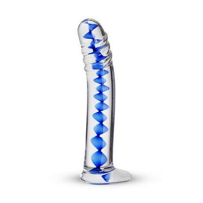 Acmejoy gefrorenen Saphir Spirale Glas Dildo 6,18 Zoll