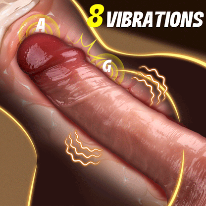 Acmejoy - UniFlex 8 schiebende Heizung G & P-Punkt Spaß Dildo 7.87 in