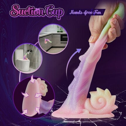 Koks 7,48 Zoll Regenbogen Dildo mit Saugnapf