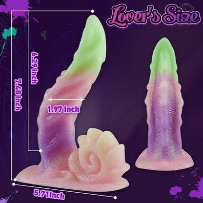 Koks 7,48 Zoll Regenbogen Dildo mit Saugnapf