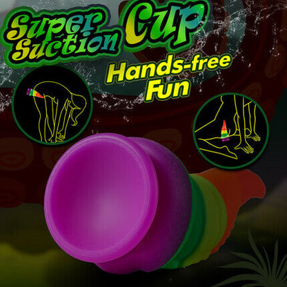 Orlagh 8.66 Zoll Regenbogen Dildo mit Saugnapf