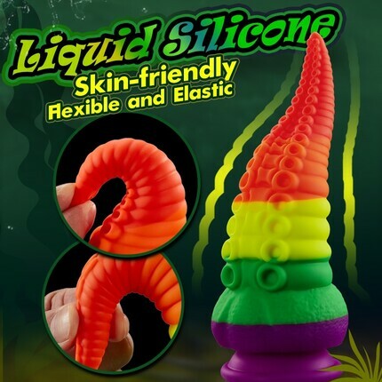 Orlagh 8.66 Zoll Regenbogen Dildo mit Saugnapf