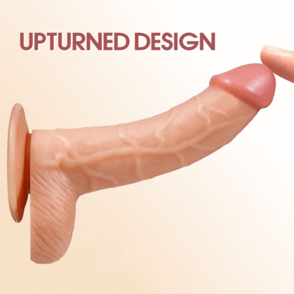 AcmeJoy - Upturned Design Silikon Dildo mit Saugnapf 7.67In
