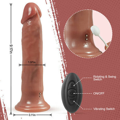 EVO - 5 Perlen Rotierender Swing 8 Vibrierender Dildo 9.17 Zoll