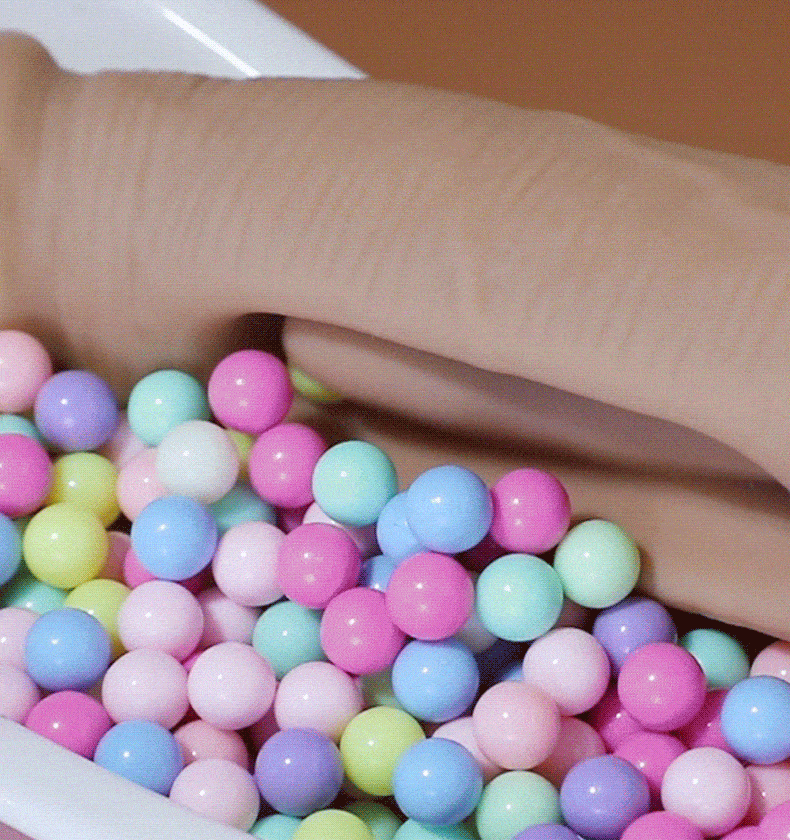 Acmejoy - Hollow Flapping Silikon Dildo Vibrator 8.38 IN