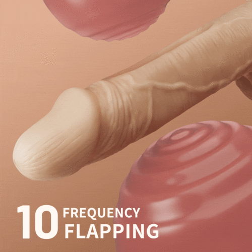 Acmejoy - Hollow Flapping Silikon Dildo Vibrator 8.38 IN